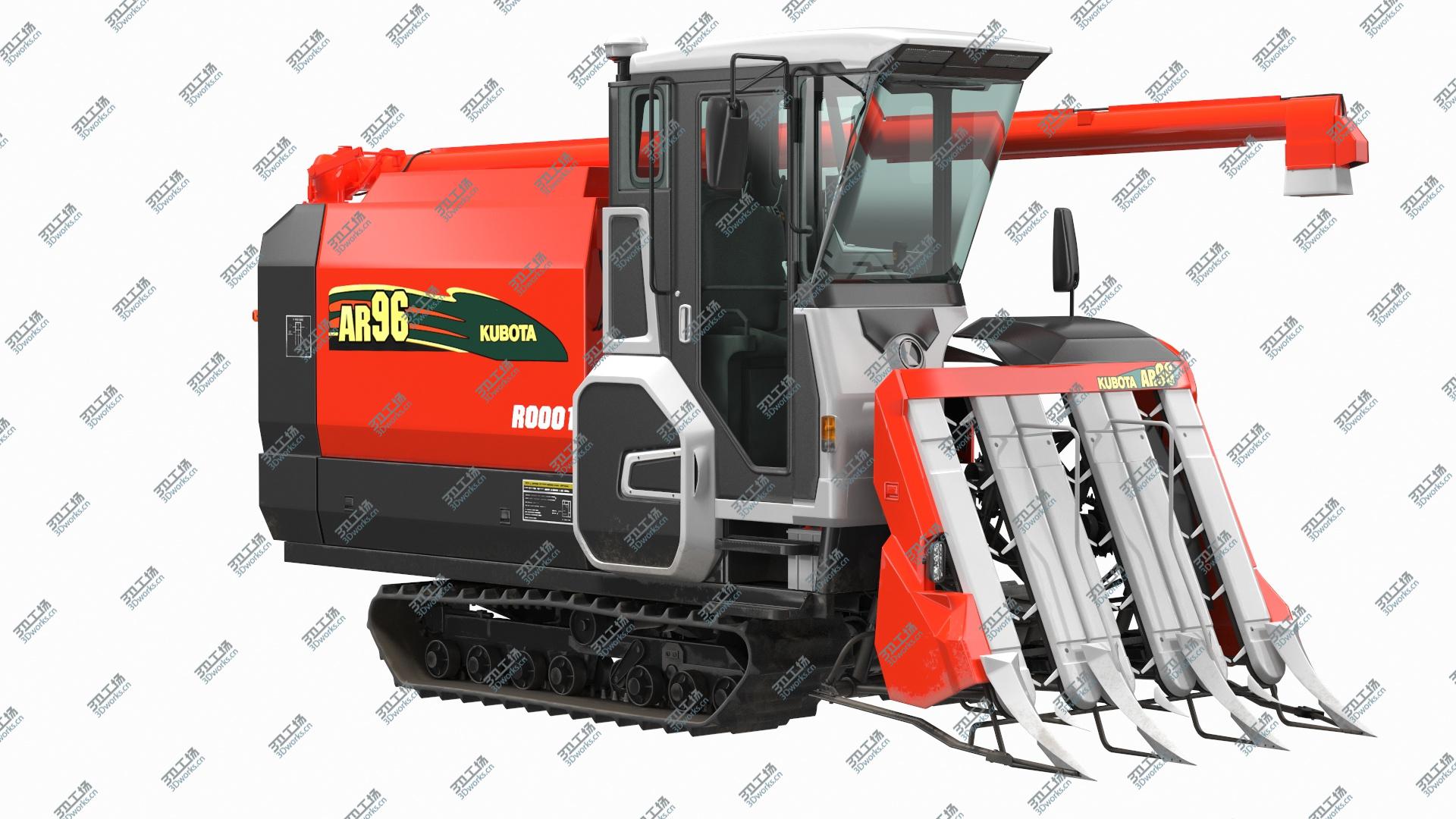 images/goods_img/202104023/Rice Combine Harvester Kubota AR96 3D/2.jpg